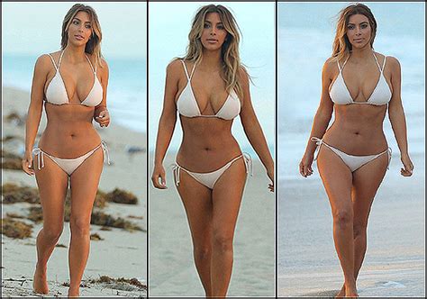 kim kardashian gets back into shape flaunts her body in a bikini hollywood news india tv