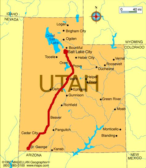 Elevation Map Of St George Utah United States Map