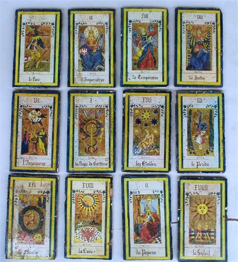 It includes options for headers, footers, content, colors, etc. Amazing Collection of 22 Large 19th Century French Tarot Card Tiles at 1stdibs