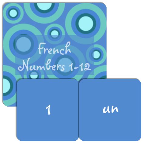 French Numbers 1 12 Match The Memory