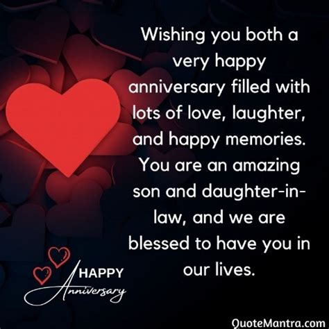 Anniversary Wishes For Son And Daughter In Law QuoteMantra