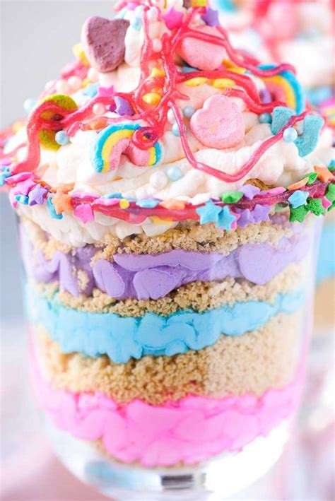 Cotton Candy Unicorn Party Parfaits Ride The Rainbow Craze With This