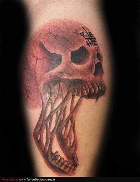 Skull tattoos, skull tattoo designs, skull tattoo ideas, skull tattoos for men, for women, guys, girls in which skull tattoo designs is the coolest one tattoo design. Scary Screaming Red Skull Tattoo Design Ideas