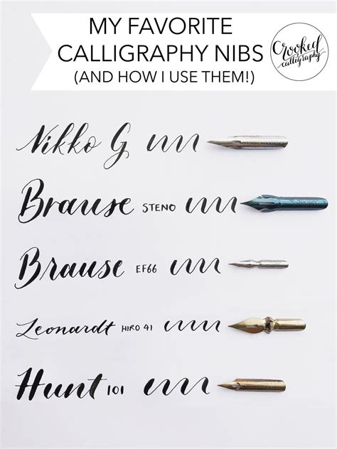 How To Choose The Right Calligraphy Nib — Crooked Calligraphy