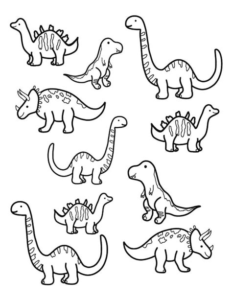 Dinosaur Coloring Page Etsy Canada