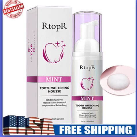 Rtopr Teeth Whitening Foam Toothpaste Stain Removal Teeth Clean Mousse