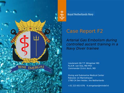 PDF Arterial Gas Embolism During Controlled Ascent Training In A Navy Diver Trainee
