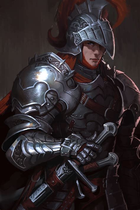 Artstation Red Knight Hyuckjune Jeon Red Knight Knight Fantasy Armor