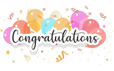 Premium Vector Congratulations Banner Template With Balloons And Confetti