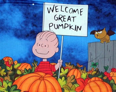 Peanuts Great Pumpkin Halloween Fabrics Panel Etsy