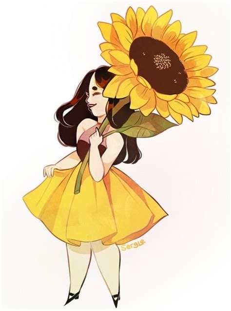 Pin By Nata On Sunflower Sunflower Art Sunflower Illustration Sunflower Drawing