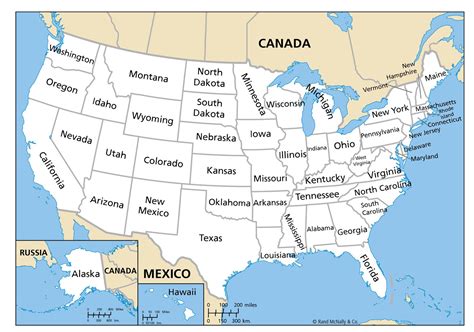 Stati Uniti Mappa Con I Nomi Di Stato Mappa Degli Stati Uniti Con I