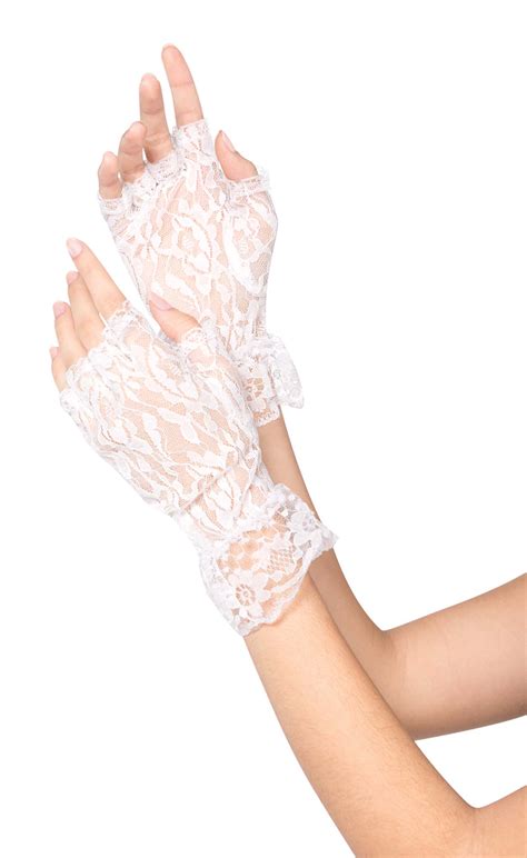 adult lace fingerless gloves white 12 99 the costume land