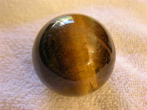 Tigers Eye Sphere Hand Carved Polished Inch Acrylic Ring Etsy