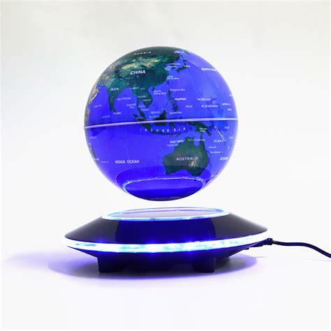 6 Inch Magnetic Levitation Floating Earth Globe World Map With Colorful