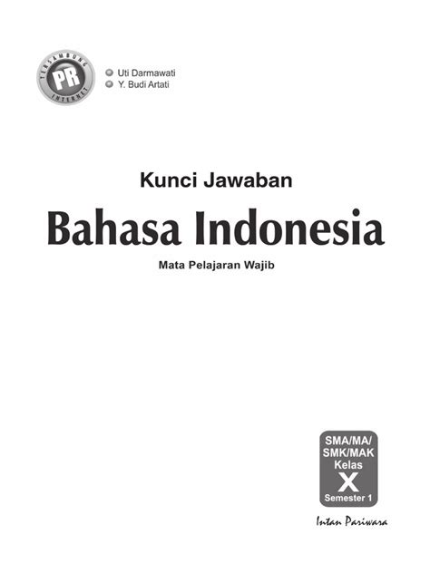 Kunci Jawaban Lks Bahasa Indonesia Kelas 10 Semester 2 ...