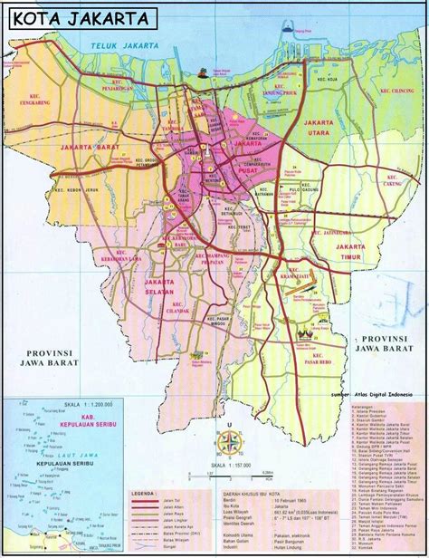 Peta Kota Jakarta Geografi Regional Indonesia