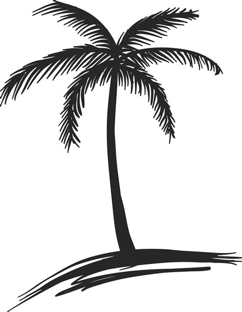 Palm Tree Drawing Outline Free Download On Clipartmag