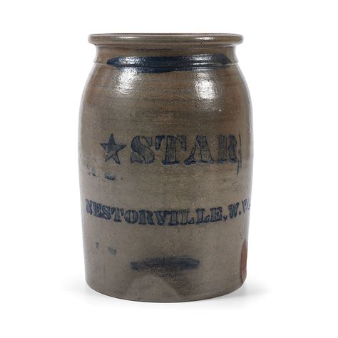 A Rare West Virginia Stoneware Jar Cowans Auction House The Midwest