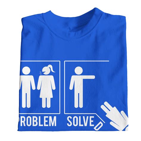 1tee Mens Problem Solved Gender T Shirt Ebay