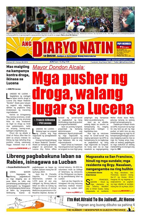 Editoryal Tungkol Sa Droga Philippin News Collections