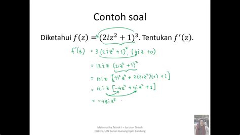 Pembahasan Soal Turunan Fungsi Kompleks Dan Persamaan Cauchy Riemann