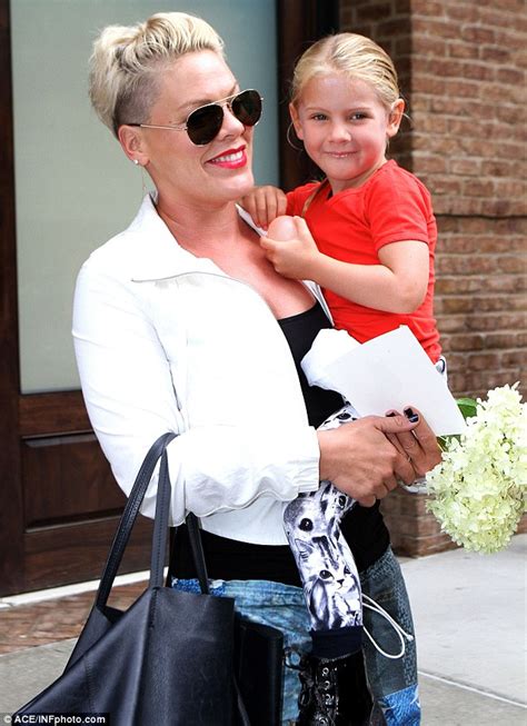 She's gorgeous, just like her daddy. Pink transforms into David Bowie for disco party in ...