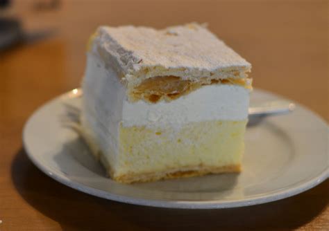 The park restaurant is the home to bled cream cake. The delicious Lake Bled cream cake - Travel Slovenia