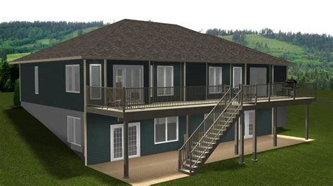 What kind of floor plan does a bungalow house have? Bungalow Walkout Basement Architecture Plans - House Plans ...
