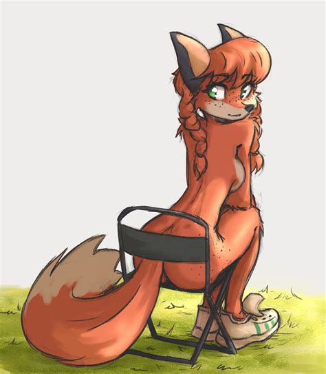 Rule 34 Anthro Ass Breasts Canid Canine Casual Nudity Chair Clothed