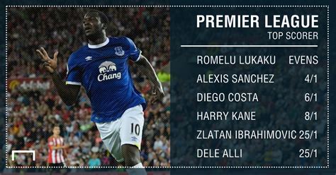 With 251 appearances for manchester city and 173 english premier league goals to his name, aguero averages 0.69 goals per game and has the best premier league top scorers goals per game ratio. Betting: Costa to battle it out with Lukaku for Premier ...