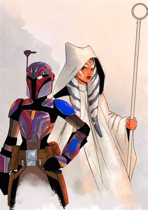 Grey Jedi Ahsoka Tano Und Mandolorian Sabine Wren By Jake Bartok On Pinterest Star Wars Love