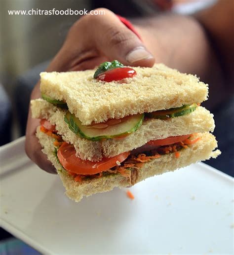 Easy Veg Sandwich Recipe How To Make Simple Indian Bread Sandwich