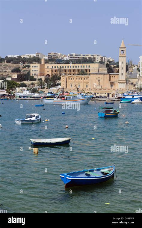 Bucht Von Marsascala Malta Europa Stock Photo Alamy