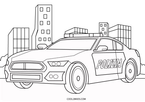 Auto Della Polizia Da Colorare Disegni Per Bambini Da Stampare