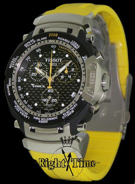 This model features an eta valjoux 7750 automatic movement with chronograph, tachymetre and day/date. Tissot T-Race Motogp Limited Carbon t027.417.17.201.01 ...