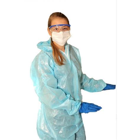 Green Mountain Products Laboratory Chemical Disposable Coveralls Blue