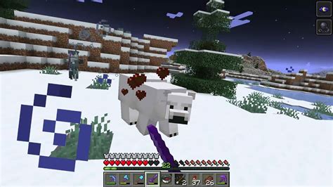 Snow Biome During The Night Is Very Dangerous Minecraft Youtube