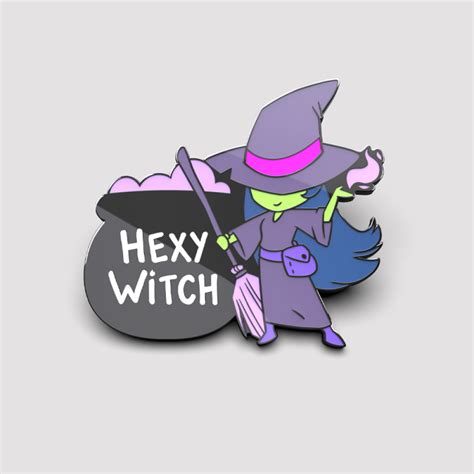 Hexy Witch Pin Funny Cute And Nerdy Pins Teeturtle