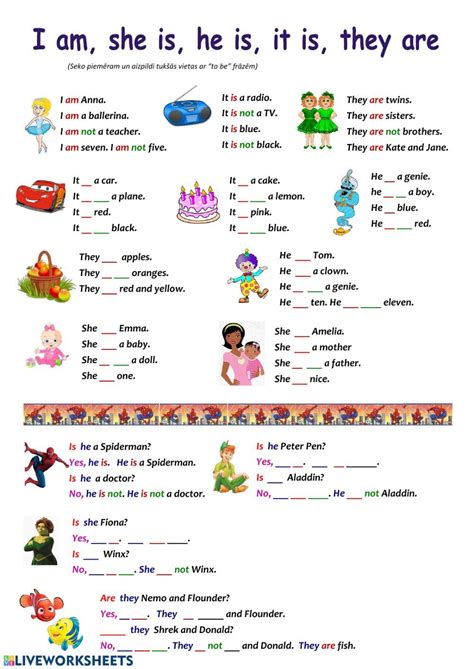 Verb To Be Interactive Worksheet Ejercicios De Ingles Material The
