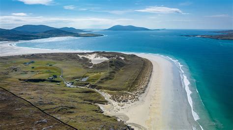 Download Wallpaper 3840x2160 Island Coast Sea Landscape Aerial View