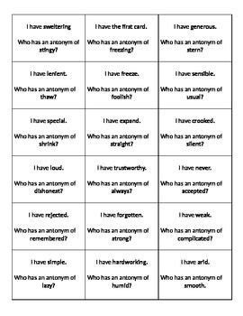 34 best images about Antonym/synonym on Pinterest | Memory games