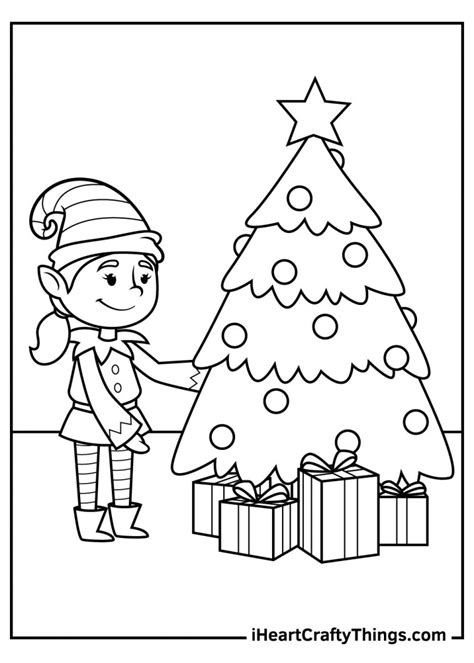 Christmas Elves Coloring Pages 100 Free Printables