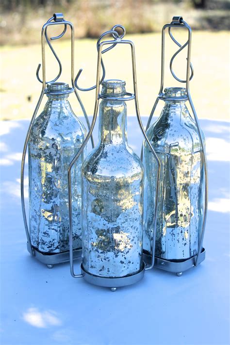 Mercury Glass Bottles 5 Mercury Glass Glass Bottles Terrace