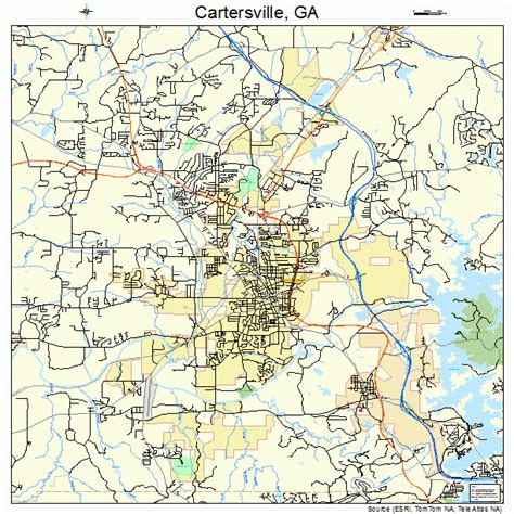 Cartersville Georgia Street Map 1313688