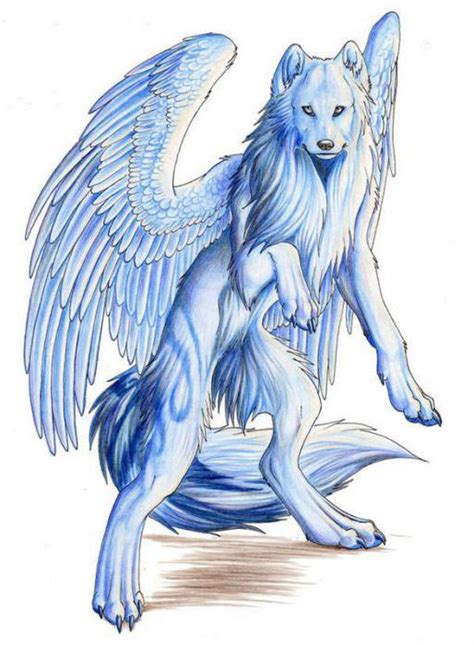 Wilk ze skrzydłami: jak rysować etapami?