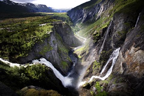 The Vøringsfossen Waterfall Is Norways Most Famous Waterfall Located