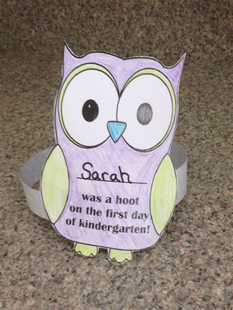 Owl Theme First Day Of School Hat First Day Of Schoolkindergarten