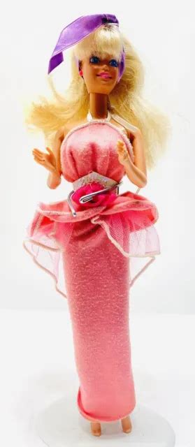 Mattel Barbie Doll Blonde Hair Blue Eyes Long Pink Dress 12 Tall Used Free Ship 14 99 Picclick