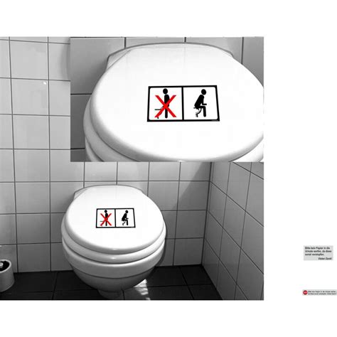 Toiletten Aufkleber Bitte Im Sitzen Pinkeln I ISecur 3 50